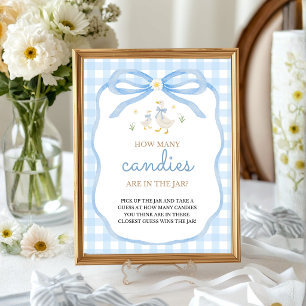 Poster Enseigne de table pour Baby-Shower « Silly Goose »