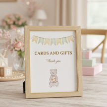Enseigne de table pour Baby Shower sur les Animaux