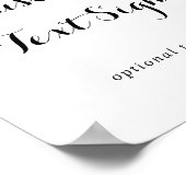 Poster Enseigne de texte personnalisé en calligraphie mod (Coin)