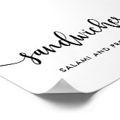 Poster Enseigne de typographie moderne monochrome pour sa (Coin)