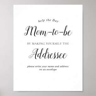 Poster Enseigne d'enveloppe pour Baby Shower minimaliste