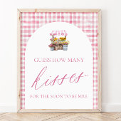 Poster Enseigne Devinez Combien de Bisous Frais du Marché