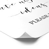 Poster Enseigne d'idées de soirée en rose et or aquarelle (Coin)