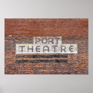 Poster Enseigne du Port Theatre, Port St. Joe, Floride