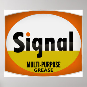 Poster Enseigne en étain Signal Multi-Purpose Grease vers