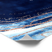 Poster Enseigne en géode d'agate bleue saphir en mémoire (Coin)