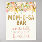 Poster Enseigne florale du bar Momosa (Devant)