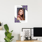 Poster Enseigne funéraire commémorative de photo argent p (Bureau à domicile)