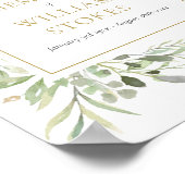 Poster Enseigne funéraire de verdure Partagez un souvenir (Coin)