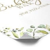 Poster Enseigne Greenery aquarelle bulle bar pop fizz cli (Coin)