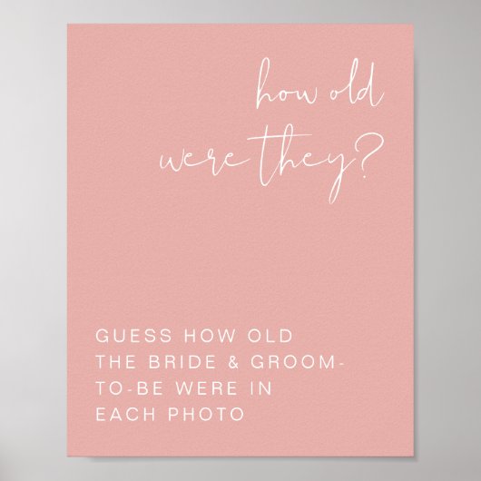 Poster Enseigne LEAH Vibrant Pastel Rose Quel âge avaient (Devant)