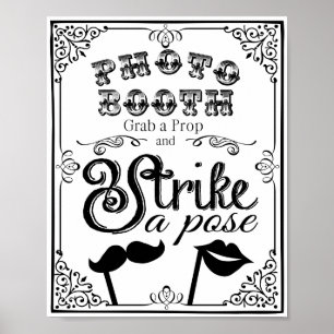 Poster ENSEIGNE mariage ou fête PHOTO BOOTH