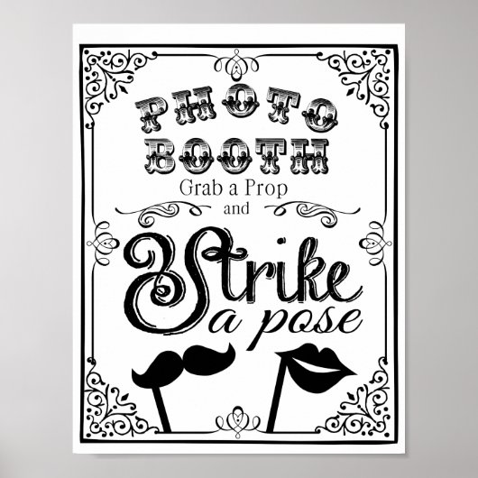 Poster ENSEIGNE mariage ou fête PHOTOBOOTH (Devant)