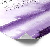 Poster Enseigne moderne aquarelle | Violet Cette bougie b (Coin)