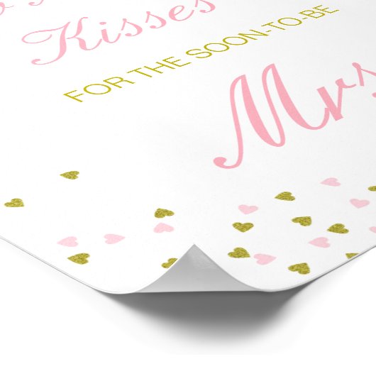 Poster Enseigne modifiable Devinez combien de baisers pou (Coin)