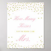 Poster Enseigne modifiable Devinez combien de baisers pou (Devant)