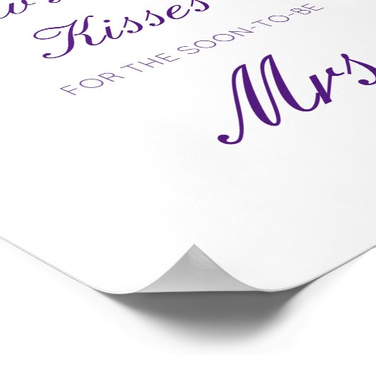 Poster Enseigne modifiable Devinez combien de baisers pou (Coin)