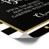 Poster Enseigne noire et or pour bar à Mimosa (Coin)