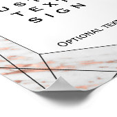 Poster Enseigne personnalisée en marbre géométrique or ro (Coin)