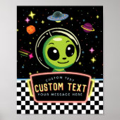 Poster Enseigne personnalisée NeonGalaxy Espace Alien pou (Devant)