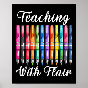 Poster Enseignement avec Flair Enseignant en maternelle P