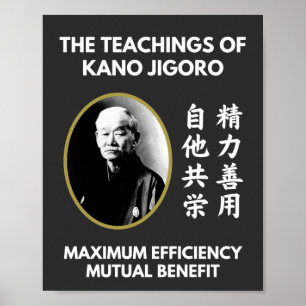 Poster Enseignement du judo japonais Jigoro Kano