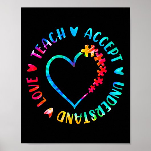 Poster Enseigner Accepter Comprendre Aimer Autisme Profes (Devant)