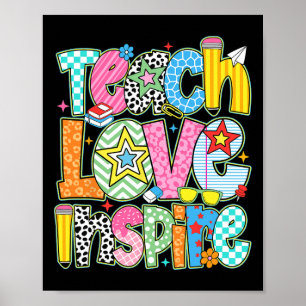 Poster Enseigner Amour Inspirer Retour à l'école Enseigna