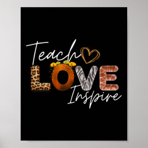 Poster Enseigner Amour Inspirer Safari Léopard Retour à l
