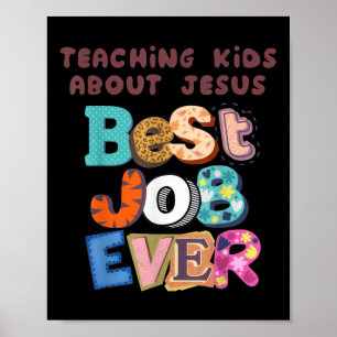 Poster Enseigner aux enfants Jésus est le meilleur travai