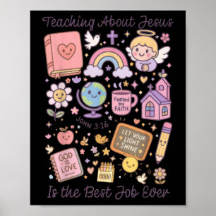 Poster Enseigner aux enfants Jésus est le meilleur travai