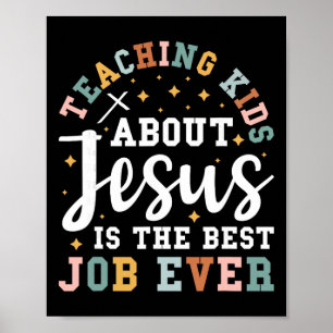 Poster Enseigner aux enfants sur Jésus est le meilleur em