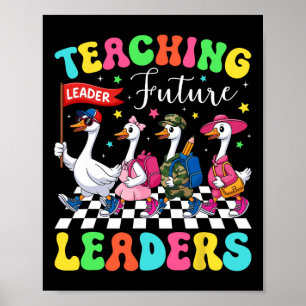 Poster Enseigner aux futurs leaders Prof fou de canard Do