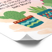 Poster Enseigner Comme Un Cactus Mur De Professeur Imprim (Coin)