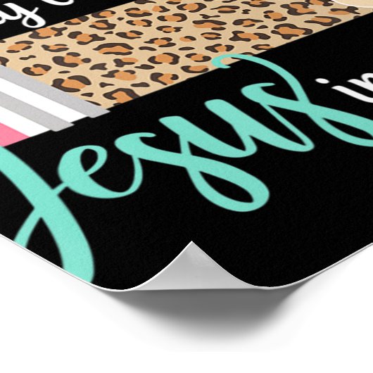 Poster Enseigner dans mes veines Jésus dans mon coeur chr (Coin)