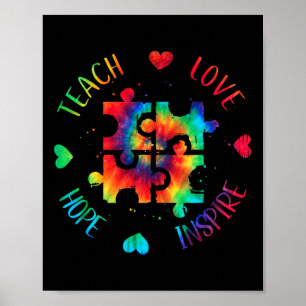 Poster Enseigner Espoir Amour Inspirer Sensibilisation à