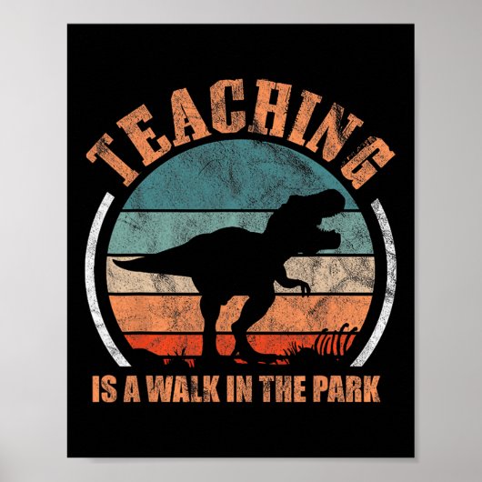 Poster Enseigner Est Une Promenade Dans Le Parc Drôle Ens (Devant)