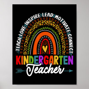 Poster Enseigner L'Amour Inspirer Kindergarten Enseignant