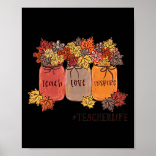 Poster Enseigner l'amour Inspirer la vie de l'enseignant