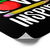 Poster Enseigner L'Amour Inspirer Retour À L'École Cadeau (Coin)