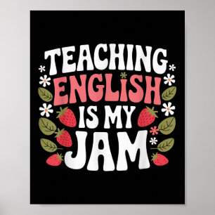Poster Enseigner L'Anglais Est Mon Professeur De Jam De R