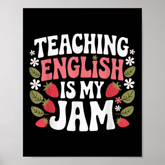 Poster Enseigner L'Anglais Est Mon Professeur De Jam De R (Devant)