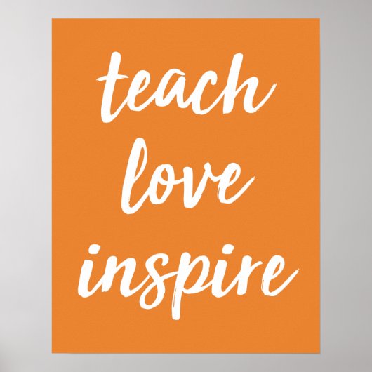 Poster Enseigner l'inspiration d'amour | Phrase inspirant (Devant)