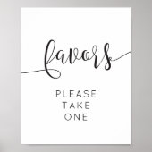 Poster Enseignes de faveurs de script rustique (Devant)