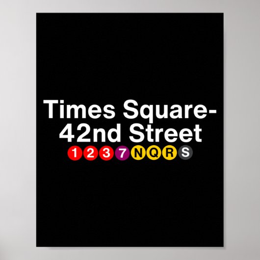 Poster Enseignes de la station de métro de Times Square N (Devant)