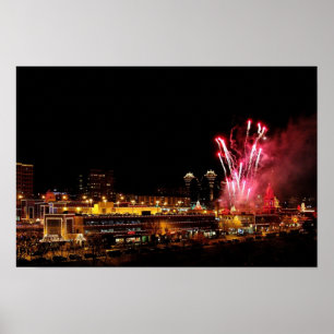 Poster Enseignes Kansas City Plaza Lights, Feux d'artific