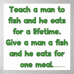 Poster Enseignez un homme à pêcher