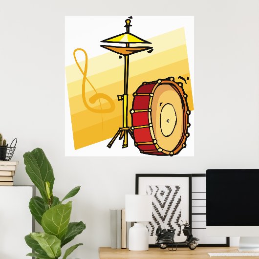 Poster Ensemble à tambour (Bureau à domicile)