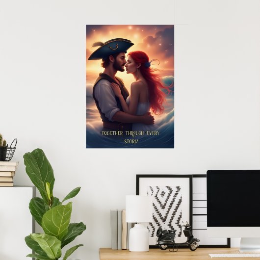 Poster Ensemble à travers chaque tempête Romantique Pirat (Bureau à domicile)