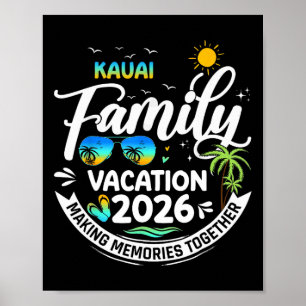Poster Ensemble assorti pour vacances familiales à Kauai